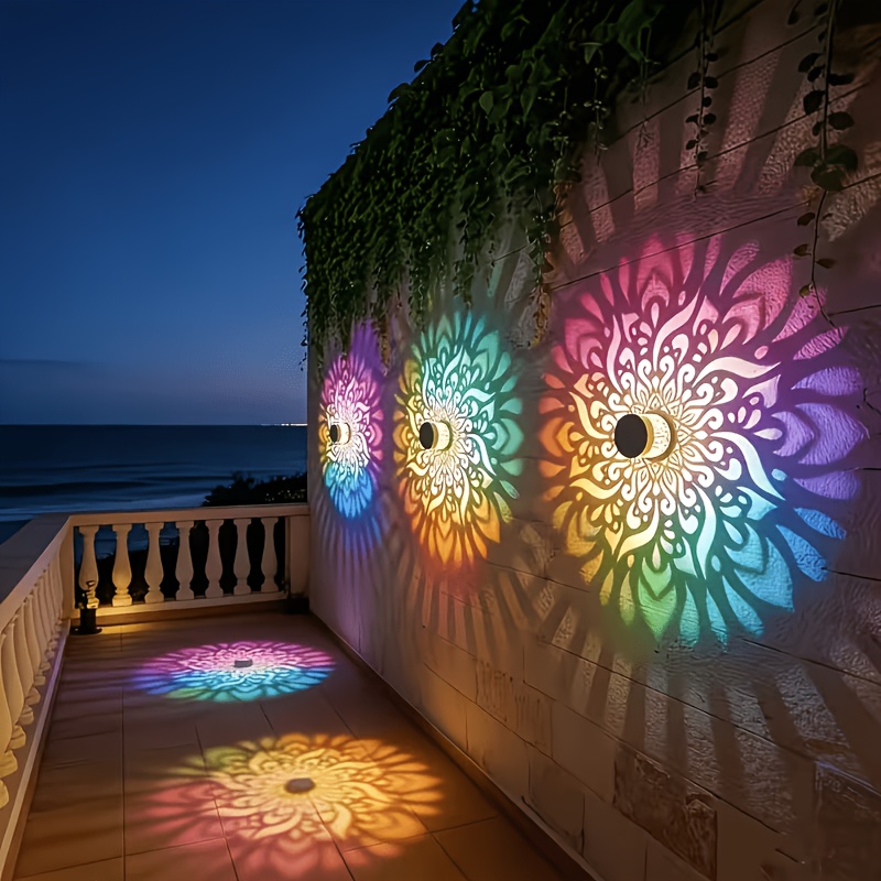 Outdoor Lighting Waterproof - 1/2/4 Paket Güneş Enerjili Çit Lambaları,