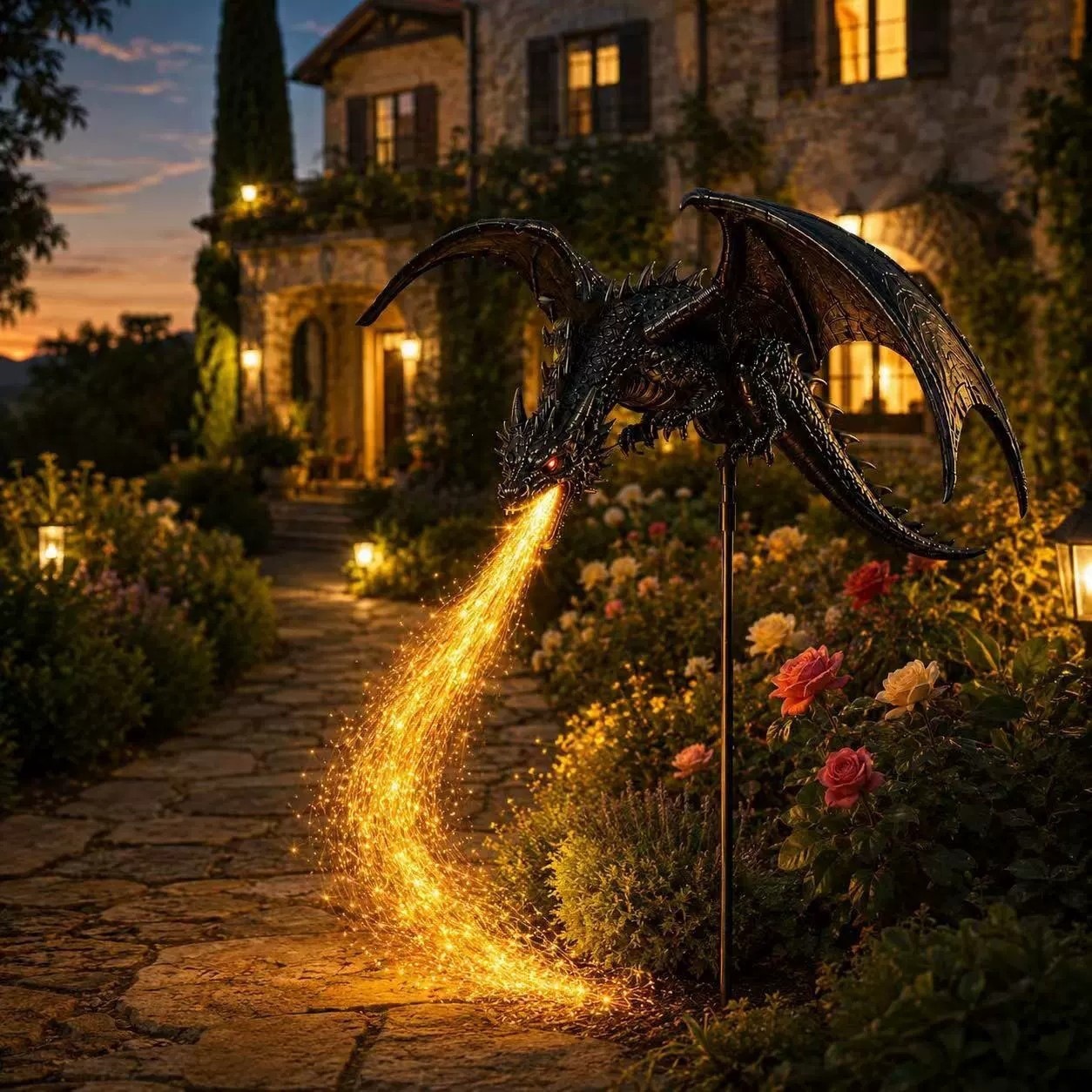Outdoor Lighting Pathway - Solar Dragon Güneş Enerjili Bahçe Lambası,