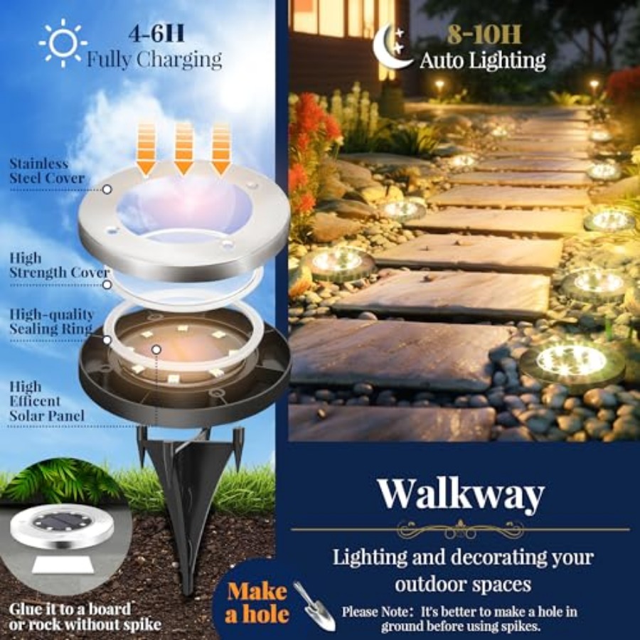 Güneş Enerjili Zemin Lambaları - Outdoor Lighting And Landscape incelemesi ve fiyatı